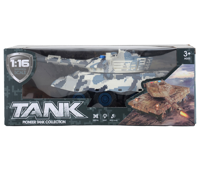 Igračka tenk na potez sa svjeltima i zvukom