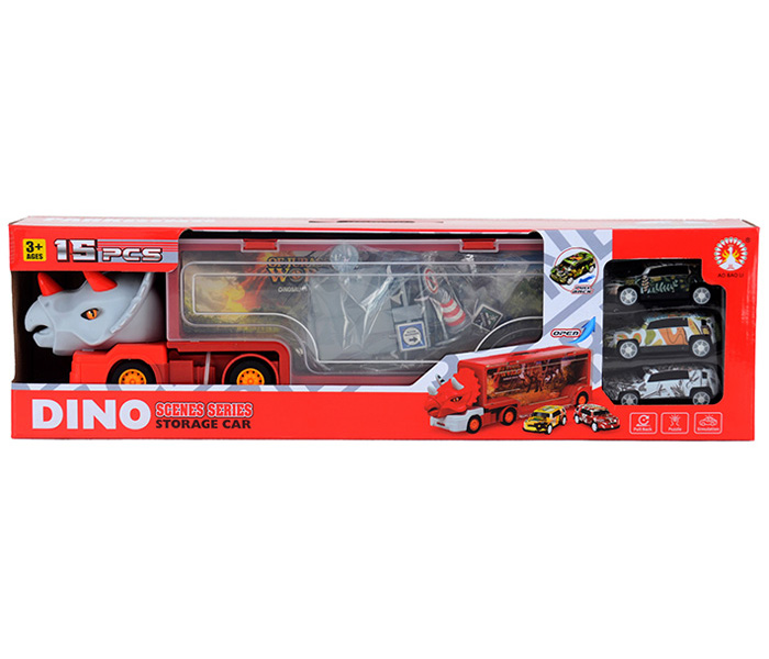 Igračka dinosaurus kamion sa vozilima