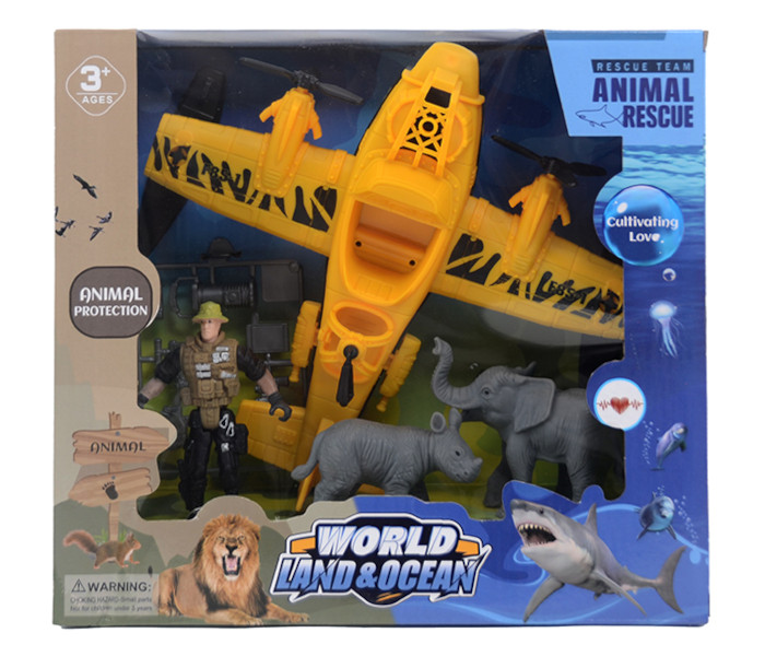 Igračka set za spašavanje životinja (avion)