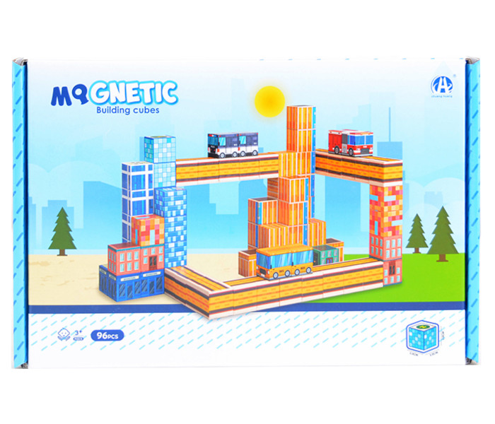 Igračka magnetne kocke 2cm - grad 96 kom