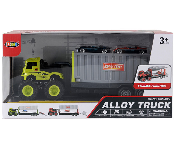 Igračka transportni kamion sa prikolicom i dodacima