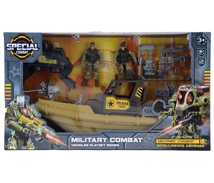 Igračka vojni set sa vojnicima i čamcem