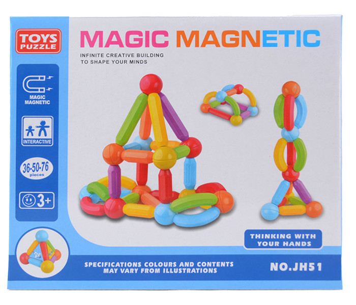 Igračka magnetne šipke za slaganje (76 kom.)