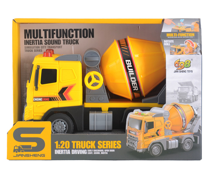 Kamion mješalica na potez sa svjetlom i zvukom