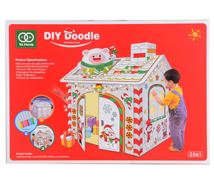 Igračka kreativna Božićna kuća sa svjetlima i zvukom