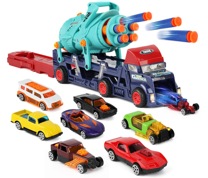 Igračka 3 u 1 kamion, ispaljivač i mini autići