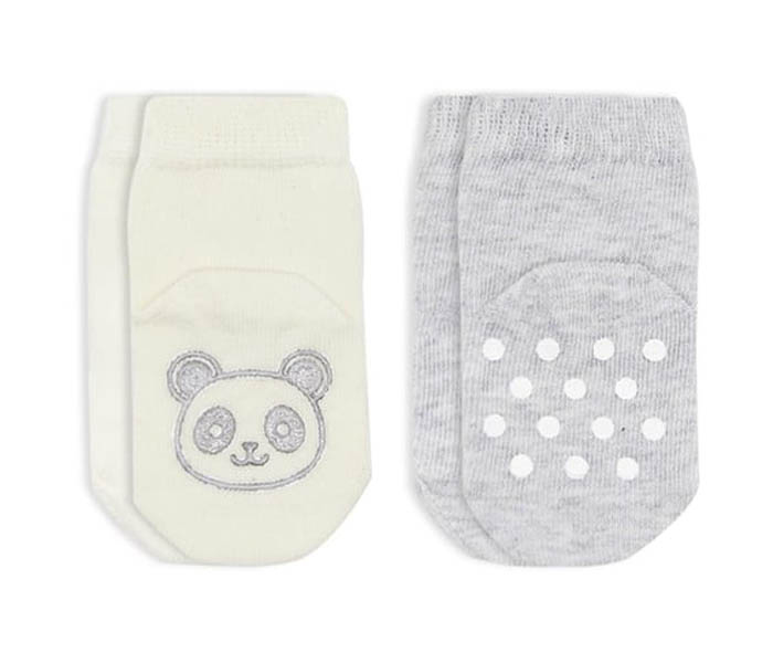 Čarapice za bebe BiStyle neklizajuće 2/1 ,sive-bež-24-36