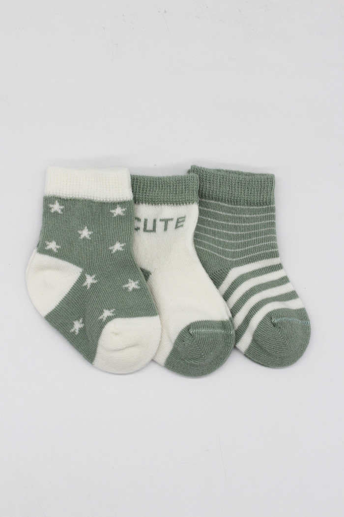 Čarapice za bebe BiStyle 3/1,zelene,00-03