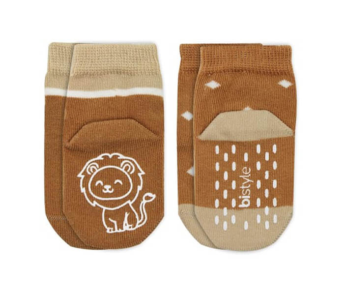 Čarapice za bebe BiStyle neklizajuće 2/1 ,oker-24-36