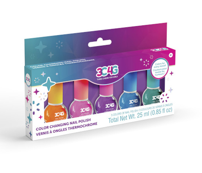 Igračka lakovi za nokte koji mijenjaju boju, 5 kom.