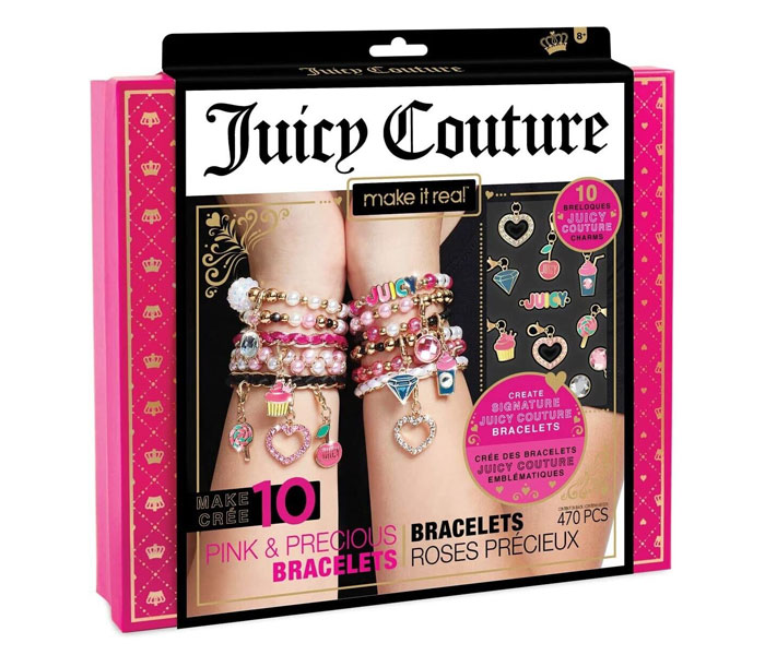 Igračka juicy couture komplet narukvice, roze