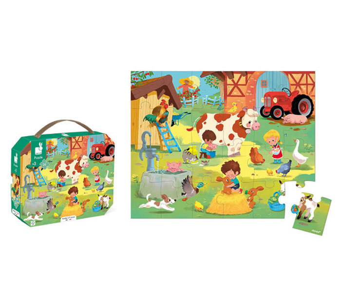 Igračka puzle - dan na farmi, 24kom.
