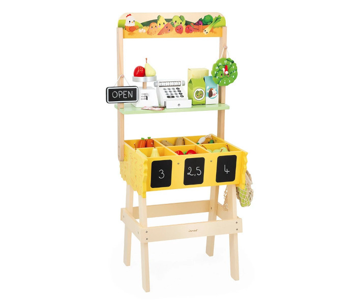 Igračka farma- drvena zelena pijaca