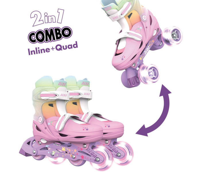 Neon combo roleri 30-33, rainbow