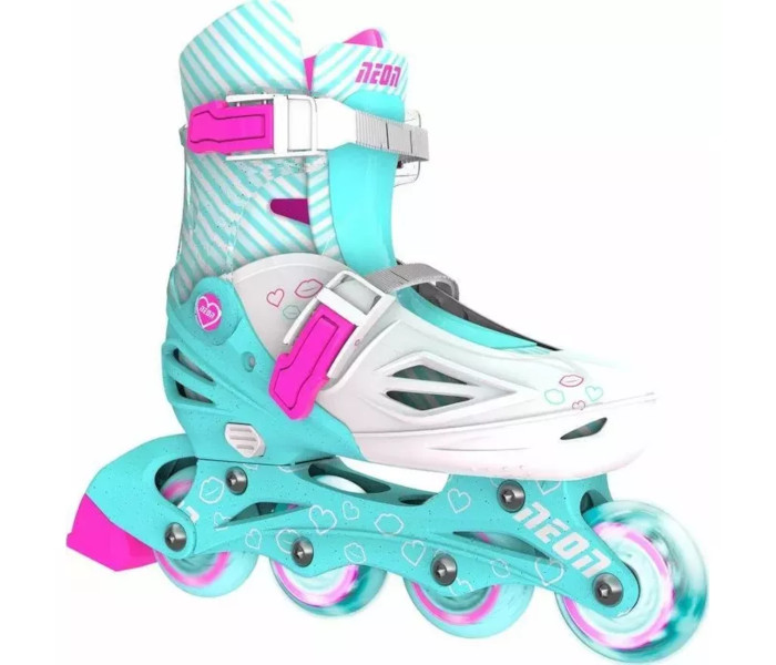 Neon combo roleri 30-33, plavo-rozi