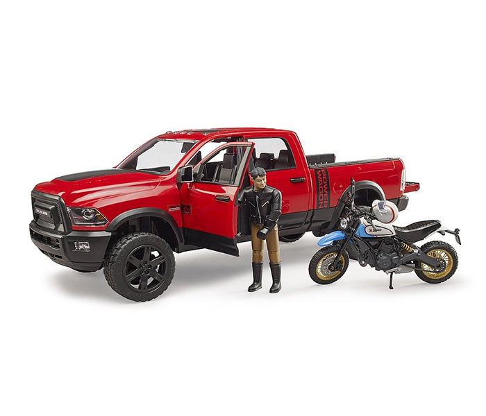 Igračka Bruder džip terenac sa figurom vozača i motorom