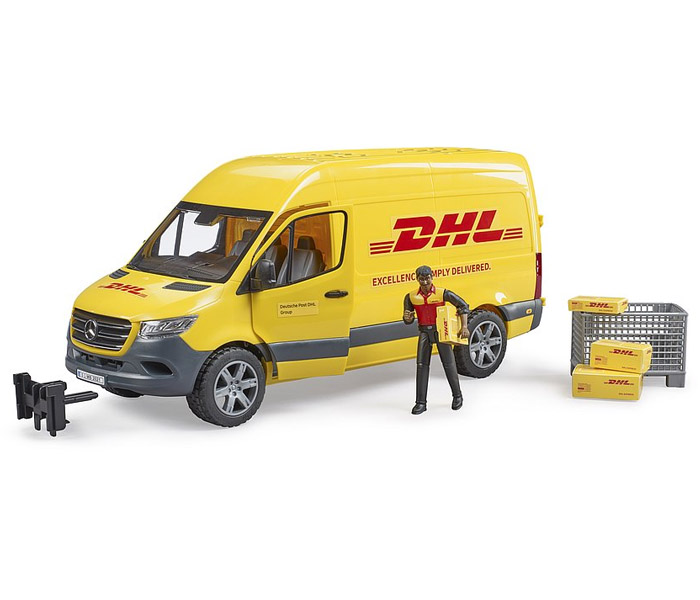Igračka Bruder dhl kombi sa figurom vozača i dodacima