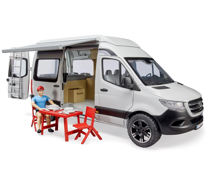 Igračka Bruder kamper sa figurom vozača