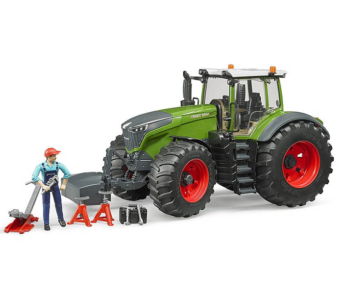 Igračka Bruder traktor sa figurom majstora i rezervnim djelovima