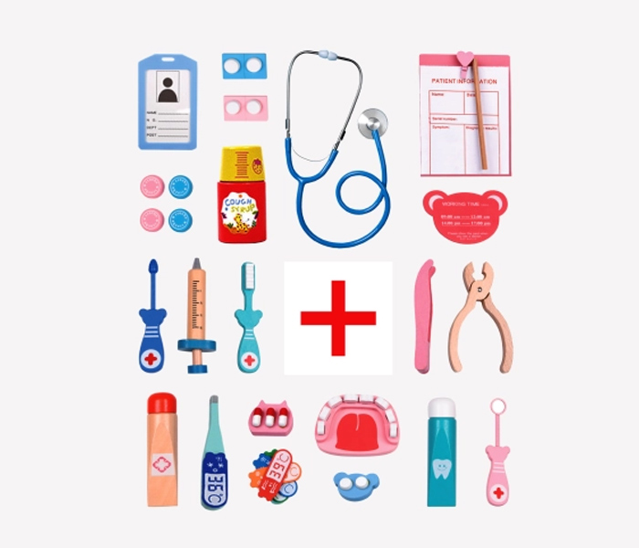 Igračka Sova drveni doktor set 21kom.