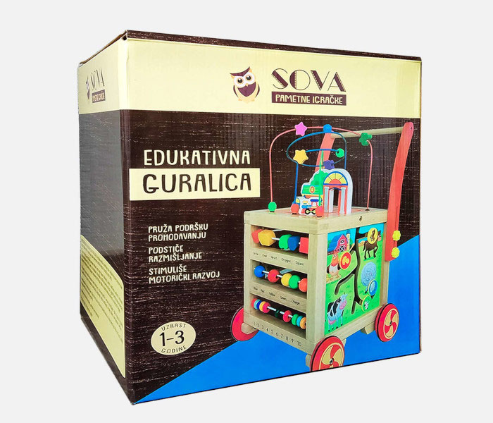 Igračka Sova edukativna guralica za bebe