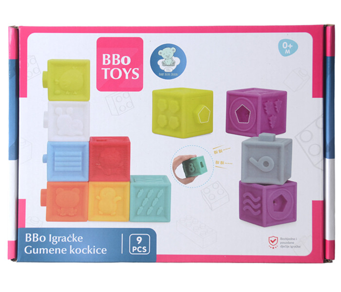 BBo dječija igračka gumene kockice