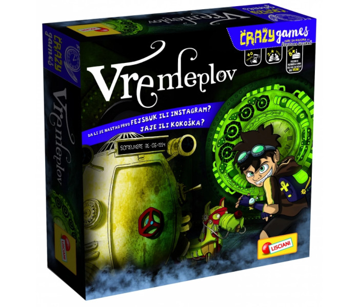 Društvena igra SR Crazy Games -Vremeplov Lisciani RS80700