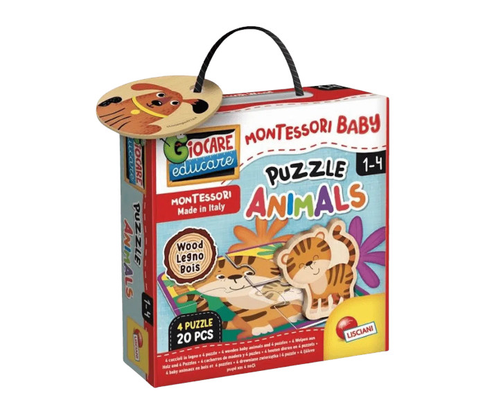 Montesori baby - drvene puzzle baby životinje