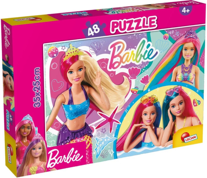 Slagalica Lisciani 48pcs Lisciani BARBIE 2U1 složi i oboji 99443