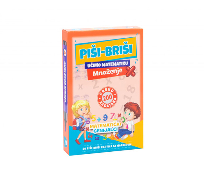 Edukativne kartice piši briši, množenje