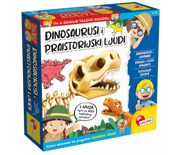 Mali genije SR edukativni set Dinosaurusi i praistorijski ljudi Lisciani RS100507