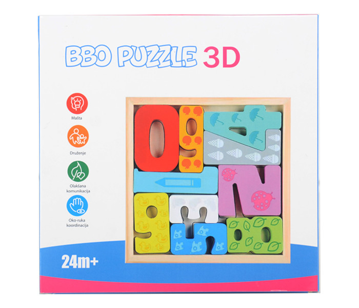 BBo igračka drvene puzzle-brojevi