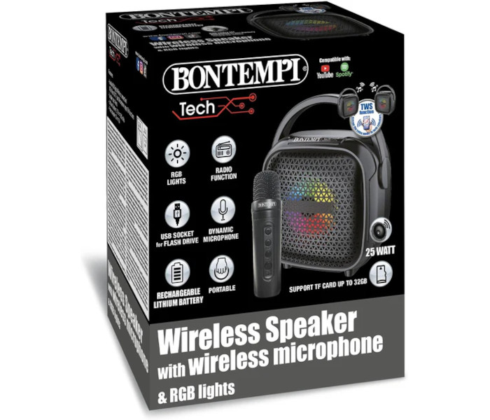 Igračka Bontempi Bežični zvučnik sa mikrofonom i RGB svjetlima