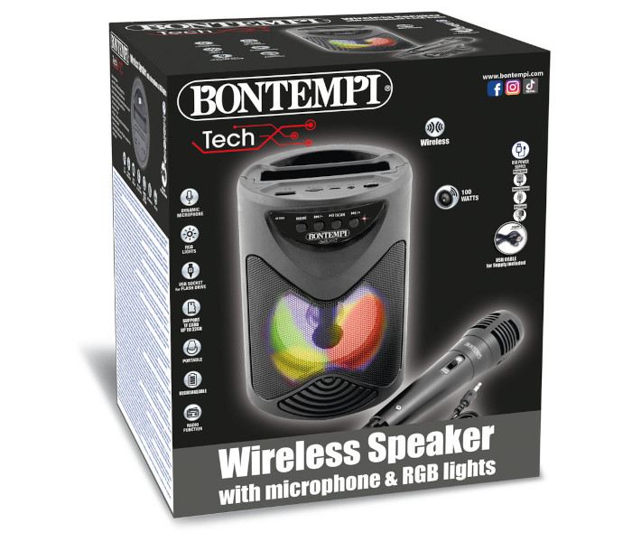 Igracka Bontempi Bežični zvučnik sa mikrofonom i RGB svjetlima