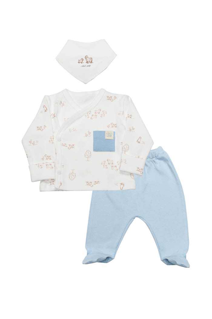 Bebi setBiStyle,56cm., bež/plava