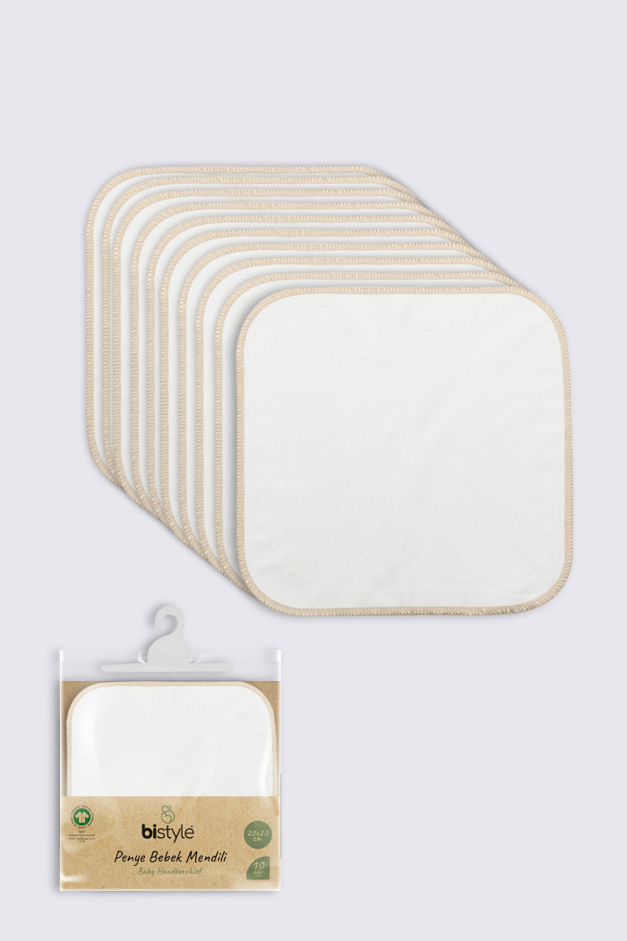 Bebi maramice 10/1 BiStyle organic ,bež,20x20cm