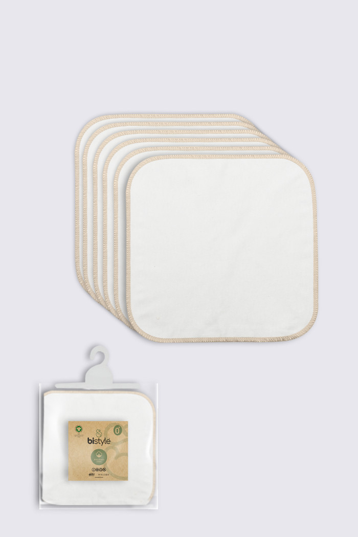 Bebi maramice 6/1 BiStyle organic ,bež,28x28cm