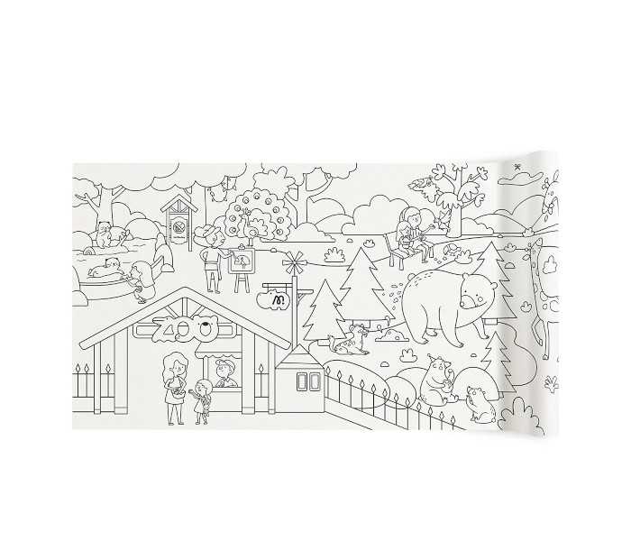 Ljepljiva rolna za bojanje- magic zoo