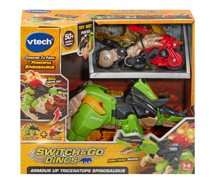 Switch & Go Dinos Armour Up Triceratops Spinosaurus