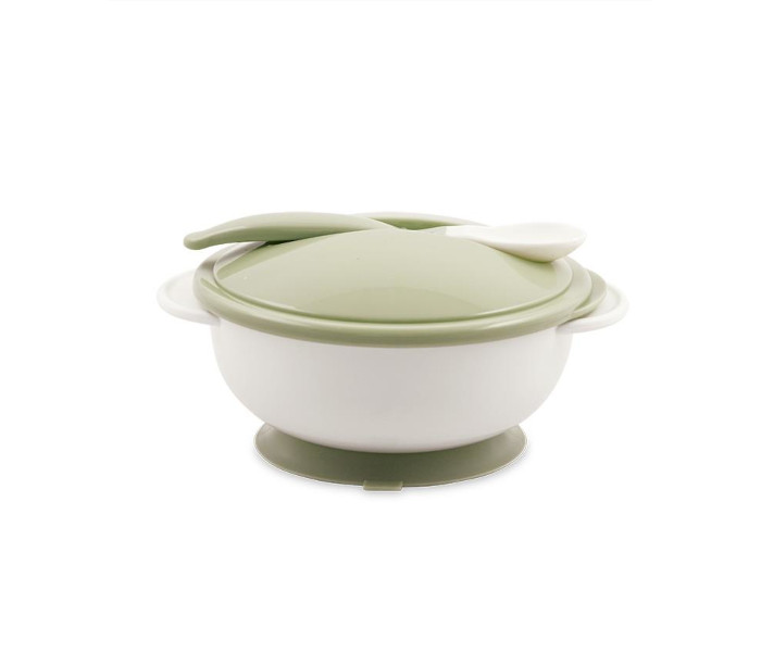 Set za hranjenje-činija sa kašikom, zeleni