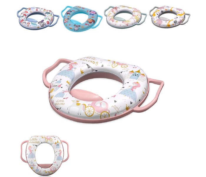 Mekani adapter za wc šolju sa ručkama,rozi- princeza