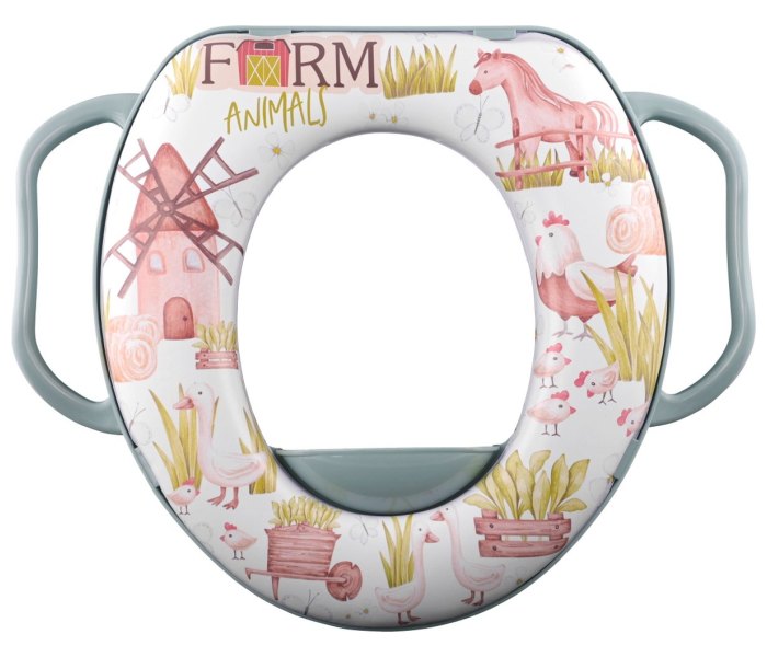 Mekani adapter za wc šolju sa ručkama, zeleni-farma