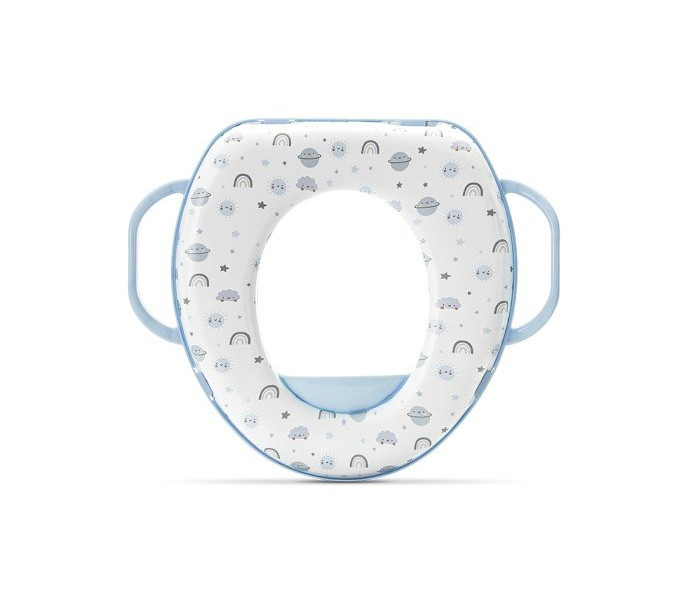 Mekani adapter za wc šolju sa ručkama, plavi, planete