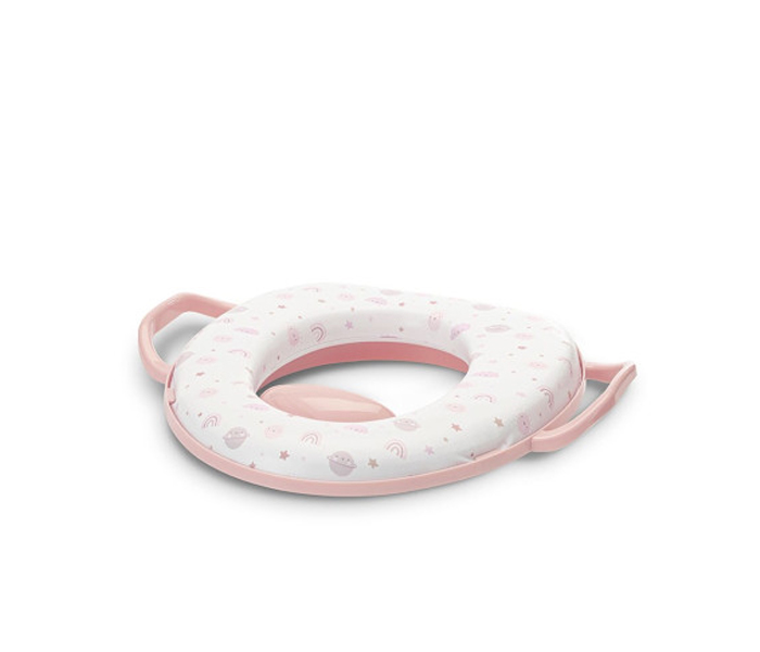 Mekani adapter za wc šolju sa ručkama, rozi, planete