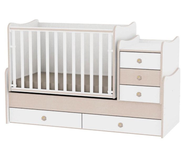 Krevet maxi plus 70/160 white/oak