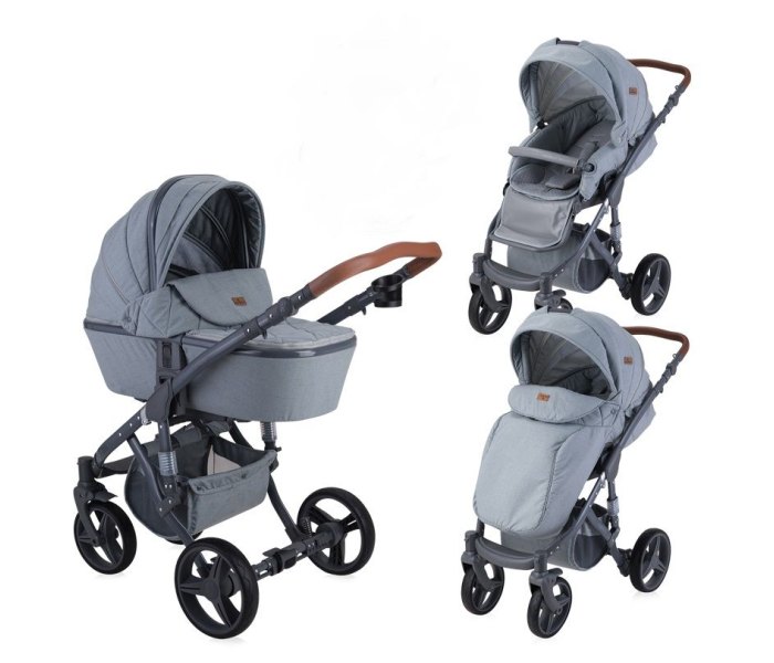Kolica Rimini + mama bag grey triangles