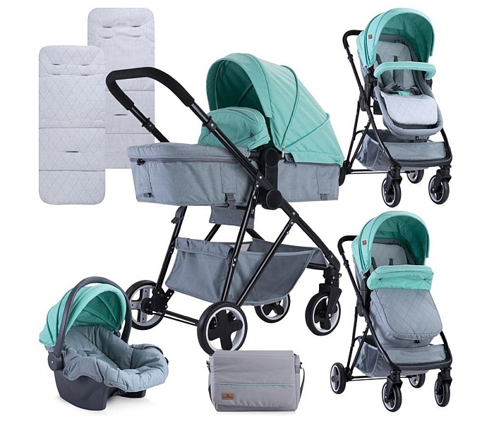 Kolica za bebe Lorelli corina set green&grey