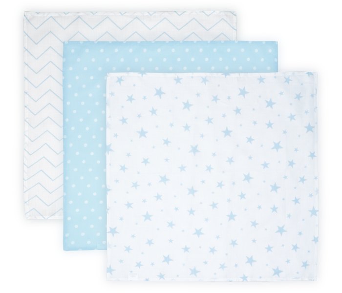 Pelena od muslina 80*80cm trio blue mix