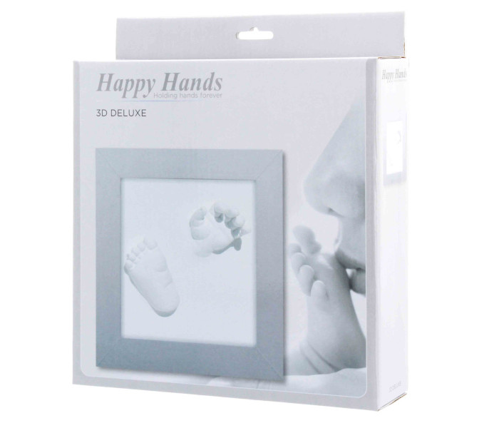 Set za otisak ruke/noge bebe (3D ram) silver