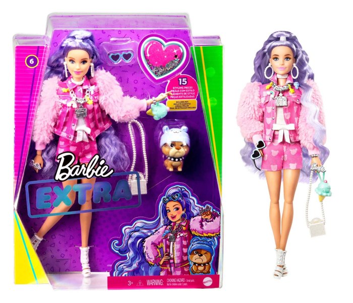 Igračka Barbie extra ljubicasta kosa